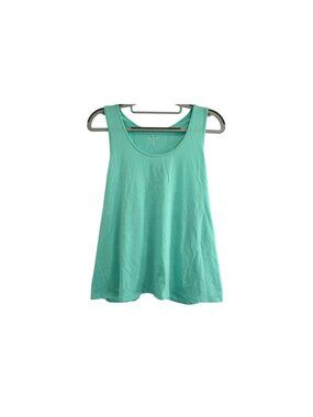 State of Day Sleeveless Tank Sz L Aqua Scoop Neck Lounge Sleepwear Relaxed Fit